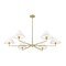 Z-Lite Leila Chandelier, 6-Light, 63 In.W x 10.75 In.H, Luxe Gold/White Linen 744-63R-LG - alternate 4